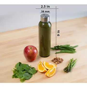 Epica 18oz Reusable Glass Bottles with Lids – Eco-Friendly Set