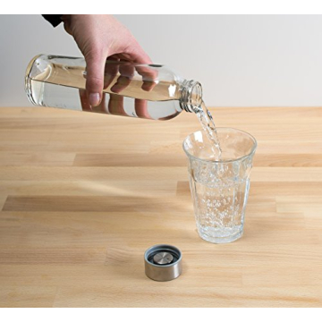 Epica 18oz Reusable Glass Bottles with Lids – Eco-Friendly Set