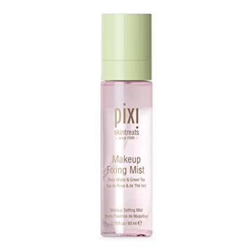 Pixi Beauty Makeup Fixing Mist 80ml - All Over Setting Spray with Rose Water & Green Tea