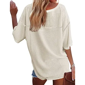 MEROKEETY Women's Waffle Knit Tops for Effortless Style