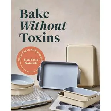 Caraway Nonstick Ceramic Bakeware Set - 11 Pieces of Stylish Cookware
