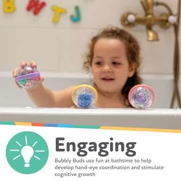 Nuby Bubbly Buds Interactive Baby Bath Set - 4-Pack