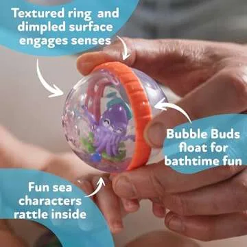 Nuby Bubbly Buds Interactive Baby Bath Set - 4-Pack