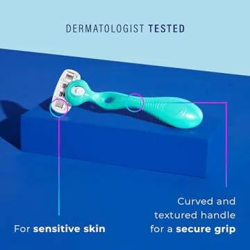 Schick Hydro Silk Sensitive Women's Razor | 5-Blade Razors for Women Sensitive Skin | Womens Razors Sensitive Skin | 1 Handle & 5 Razor Blade Refills