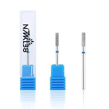 NMKL38 Diamond Bit Small Barrel Shape Electric Nail Drill File Cuticle Cleaner Tool for Rotary Nail Drill Machine Manicure Pedicure Polishing Kit (Medium 2.5)