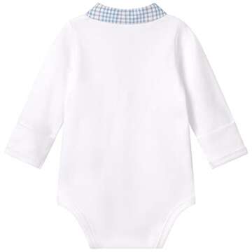 Pureborn Baby Boys Bodysuit Long Sleeve One-Piece Soft Cotton Romper