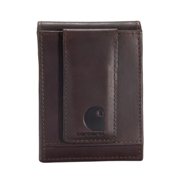 Carhartt Men's Genuine Leather Wallet - Durable and Stylish Dark Brown