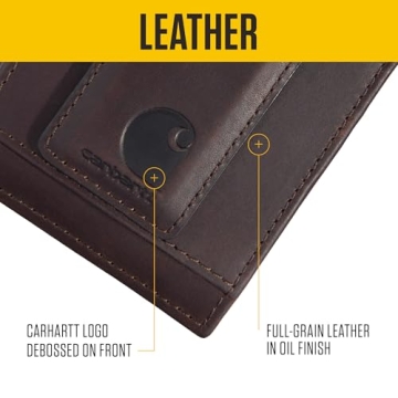 Carhartt Men's Leather Wallet - Durable and Stylish