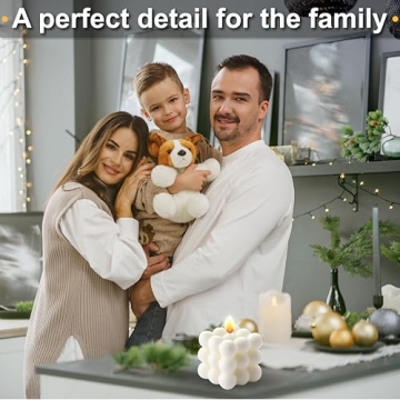 Xabono Aesthetic Candles - Vibrant Bubble Candle, White Candle Perfect for Women and Girls Who Appreciate Cute Decor - Pack of Bubble Candles, Vanilla Candle (2Pcs - White)