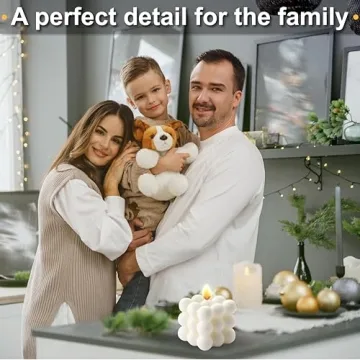 Xabono Aesthetic Candles - Vibrant Bubble Candle, White Candle Perfect for Women and Girls Who Appreciate Cute Decor - Pack of Bubble Candles, Vanilla Candle (2Pcs - White)