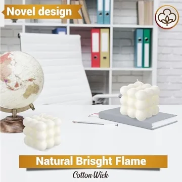 Xabono Aesthetic Candles - Vibrant Bubble Candle, White Candle Perfect for Women and Girls Who Appreciate Cute Decor - Pack of Bubble Candles, Vanilla Candle (2Pcs - White)