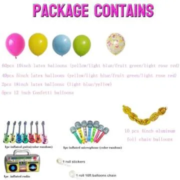 Vibrant 80s & 90s Nostalgia Party Decor Set