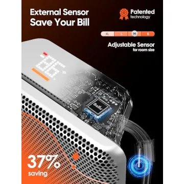 Ballu Mica Infrared Space Heater Indoor Use,Electric Panel Heater with LED Display Remote,Wifi App Control,Portable Stand Wall Mount,1500W Room Heater for Large Room Energy Efficient,Work with Alexa