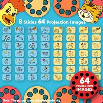 Toys for Girls 4-6, Drawing Projector for Kids, Art Sketch Projector Drawing and Tracing Include 64 Projection Image, Color Pen, Drawing Stencil, Kids Learn How to Draw Toys Set for Boys Girl ages 3-5