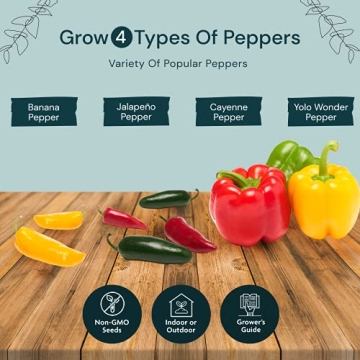 Nature's Blossom Gardening Kit with Pepper Seeds and Pots