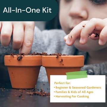 Nature's Blossom Gardening Kit with Pepper Seeds and Pots