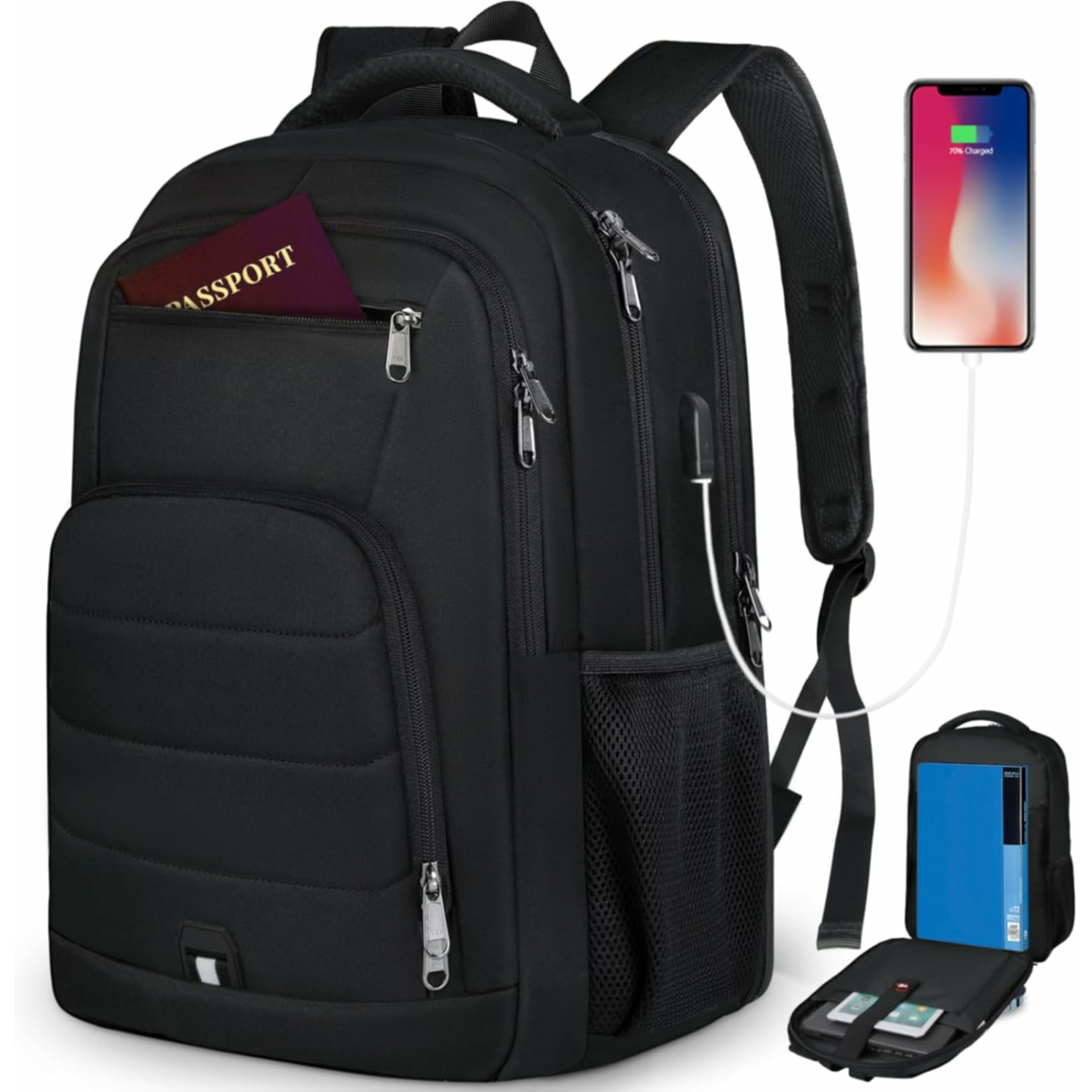 Rainmore Large Waterproof Laptop Backpack 17 Inch