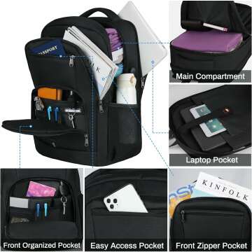 Rainmore Large Waterproof Laptop Backpack 17 Inch