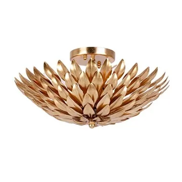 Crystorama Broche Antique Gold 4 Light Elegant Chandelier