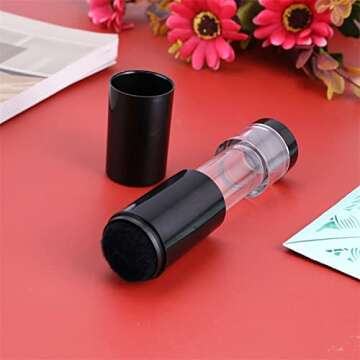 Embossing Powder Brush Retractable Applicator Tool with Cap Craft Painting Glitters Powder Brush Soft Bristles Handle Tool for DIY Scrapbooking Paper Cards Making
