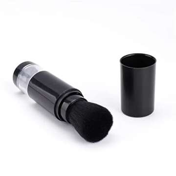 Embossing Powder Brush Retractable Applicator Tool with Cap Craft Painting Glitters Powder Brush Soft Bristles Handle Tool for DIY Scrapbooking Paper Cards Making