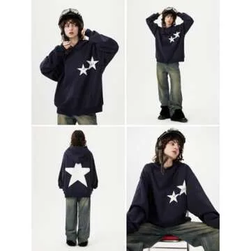 Trendy Aelfric Eden Oversized Star Graphic Hoodie