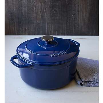 Lodge 6.5 Quart Enameled Cast Iron Dutch Oven – Indigo