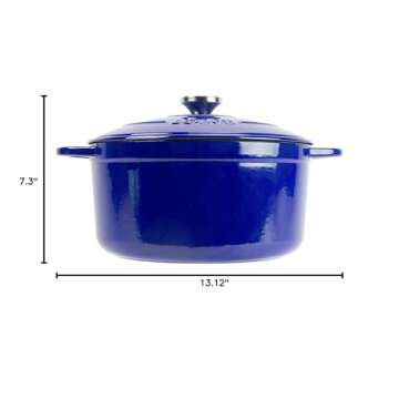 Lodge 6.5 Quart Enameled Cast Iron Dutch Oven – Indigo