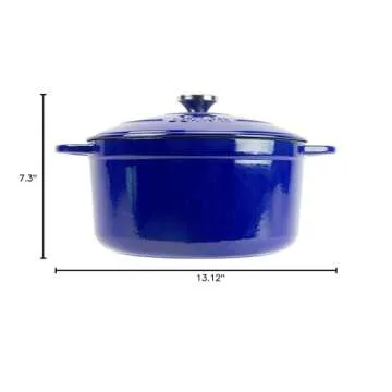 Lodge 6.5 Quart Enameled Cast Iron Dutch Oven – Indigo