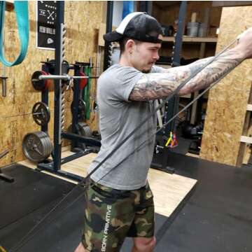 WODFitters Pull Up Assistance Band for Stretching, Mobility Workouts, Warm Up, Recovery, Powerlifting, Home Fitness and Exercise… (#2 Black)