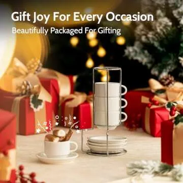 Sweese Stackable Espresso Cups Set with Metal Stand