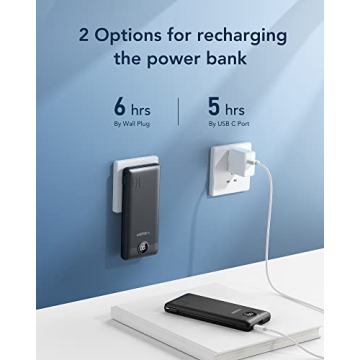 VEGER Portable Power Bank with Built-in Cables & Plug