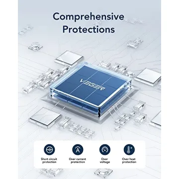 VEGER Portable Power Bank with Built-in Cables & Plug