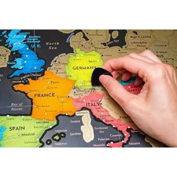 Two Scratch-Off Maps Set for Travel Lovers - Unique Gift Idea