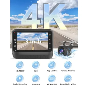 Otovoda Dual Dash Cam: 4K & 1080P with WiFi