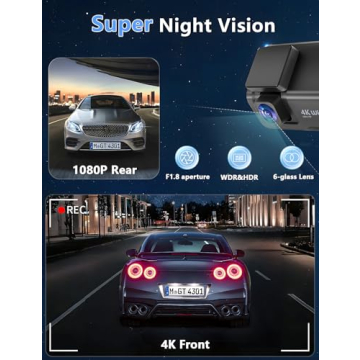 Otovoda Dual Dash Cam: 4K & 1080P with WiFi
