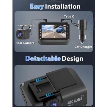 Otovoda Dual Dash Cam: 4K & 1080P with WiFi