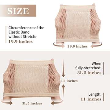 Dreamlover Wig Caps for Women, Hair Net for Wig, Mesh Wig Cap for Long Hair, Natural Nude, 2 Pieces