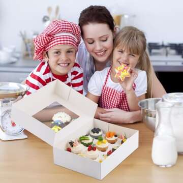 Svalor Cupcake Boxes for 12 Count with Window - 2 Pack