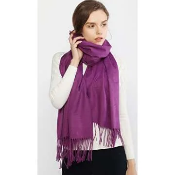 RIIQIICHY Winter Pashmina Shawl - Elegant Women's Wrap
