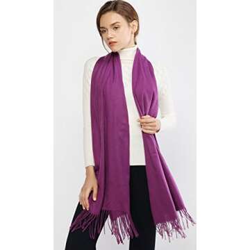 RIIQIICHY Winter Pashmina Shawl - Elegant Women's Wrap