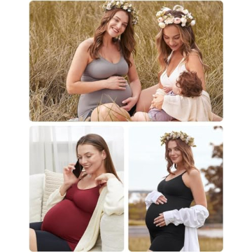HOFISH Nursing Tank Tops Comfort Stretch Maternity Camisoles