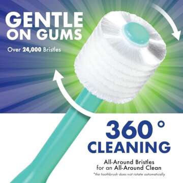 Brilliant Oral Care Baby Toothbrush with Soft Bristles and Round Head, for a Toddler Approved, Easy to Use All-Around Clean Mouth, Ages 0-2 Years, Mint Green, 1 Pack