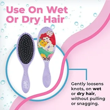 Wet Brush Original Detangler Brush - Ariel, Ultimate Princess Celebration - All Hair Types - Ultra-Soft Bristles Glide Through Tangles with Ease - Pain-Free Comb for Men, Women, Boys & Girls