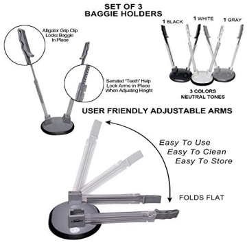 3 Pack Baggy Rack Holder for Easy Meal Prep and Storage