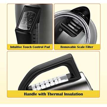 Stainless Steel Electric Kettle with Temperature Control