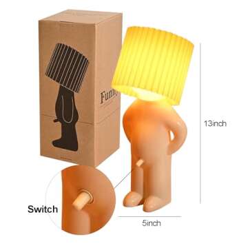Dotlite Shy Boy Table Lamp, Turn ON/Off D*ck Switch Bedside Lamp, Funny Night Light Sense of Humor W...