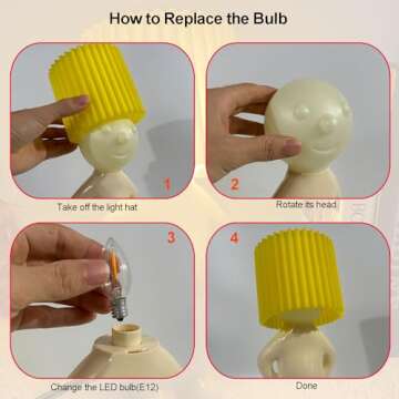 Dotlite Shy Boy Table Lamp, Turn ON/Off D*ck Switch Bedside Lamp, Funny Night Light Sense of Humor White Elephant Gag Gift for Adults Women Wife Girlfriend Birthday Valentine Mother Day