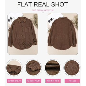 Dokotoo Women’s Button Down Shirt with Pocket - Stylish Comfort