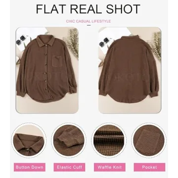 Dokotoo Women’s Button Down Shirt with Pocket - Stylish Comfort